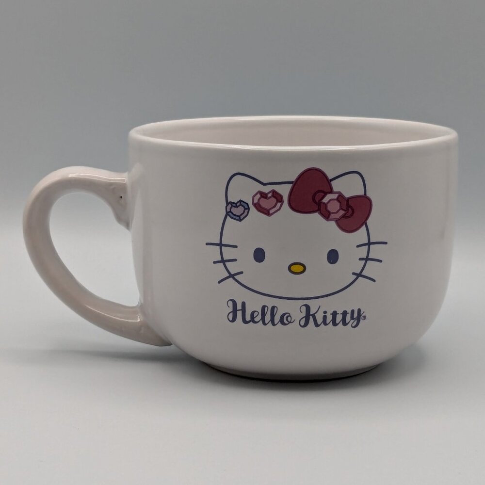 Rare Sanrio Hello Kitty Mug with Fairy, Wand, and Gemstone Images, 2022